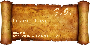Frankel Olga névjegykártya